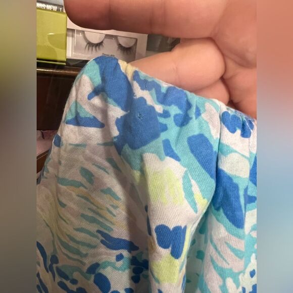 Lilly Pulitzer One Shoulder Matteo Bennett Blue Top - Picture 4 of 4